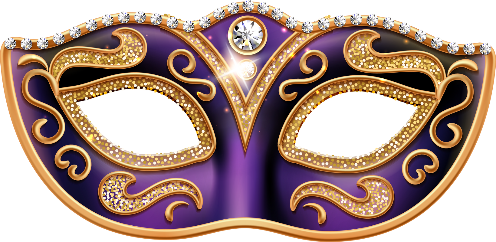 Mask with diamonds for carnival, masquerade
